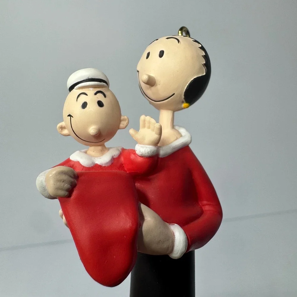 Vintage 1995 Hallmark Keepsake Olive Oyl and Swee'Pea Popeye Ornament Figurine‎